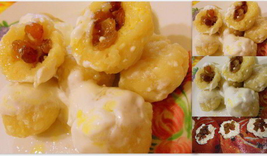 Рецепт ленивых вареников с имбирем, фаршированные изюмом