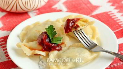 постные вареники с картошкой и грибами