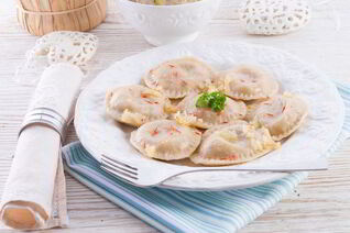 Вареники с гречкой и грибами