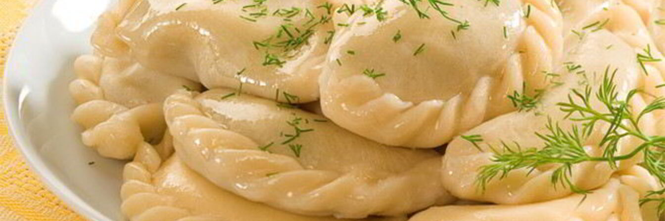 Вареники с картофелем и зеленью