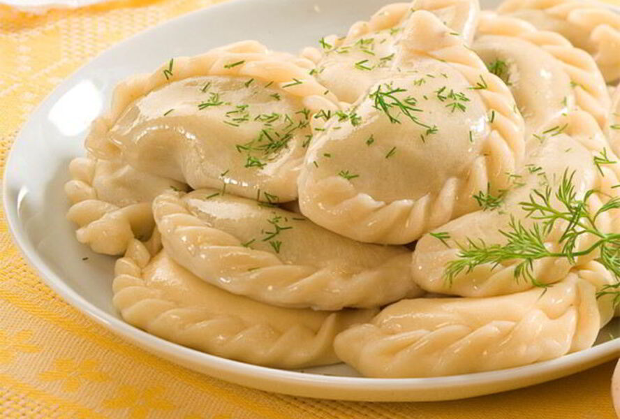 Вареники с картофелем и зеленью