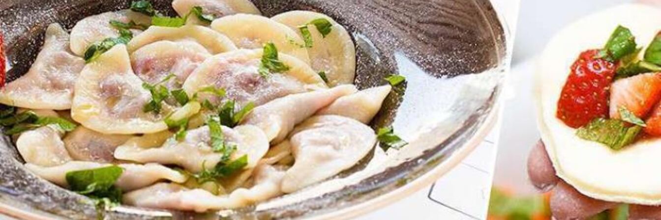 Вареники с клубникой