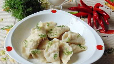 вареники с отварным мясом