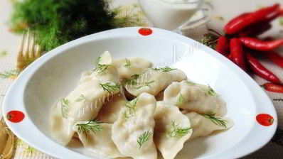 вареники с отварным мясом