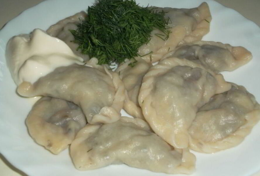 Вареники с шампиньонами