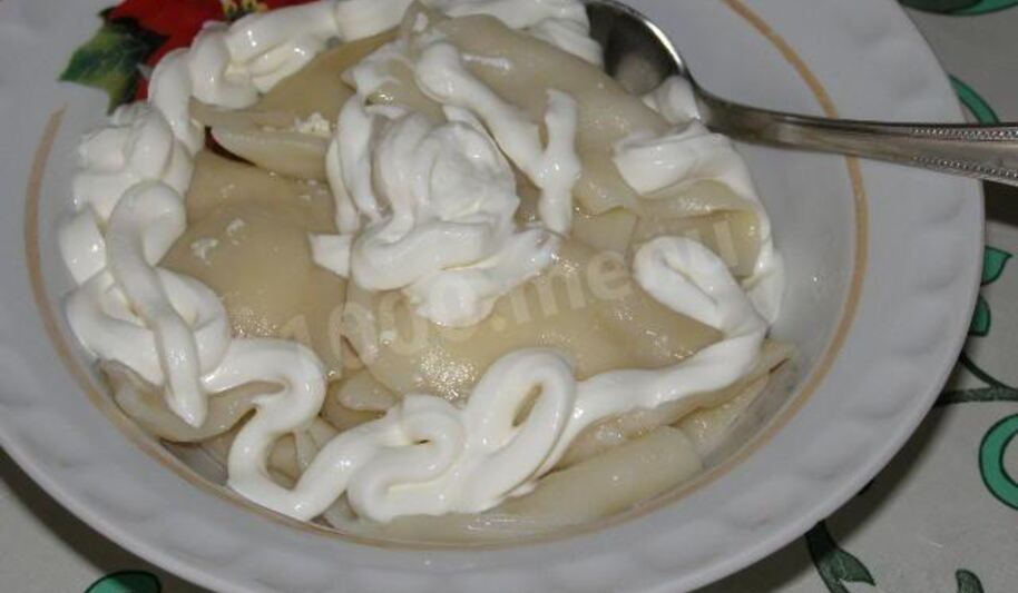 Рецепт вареников со сметаной