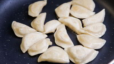 жареные вареники с картошкой