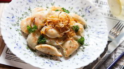 жареные вареники с картошкой