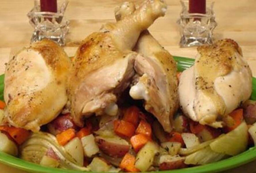 Куриное жаркое с овощами