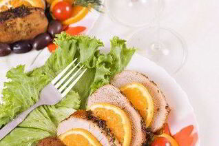 Свиное жаркое с апельсинами и хересом