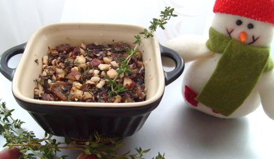 Рецепт жаркого из грибов, каштанов и фундука