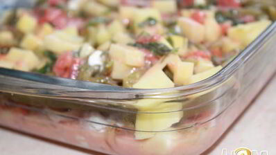 жаркое из индейки со стручковой фасолью