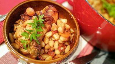 жаркое из курицы с фасолью