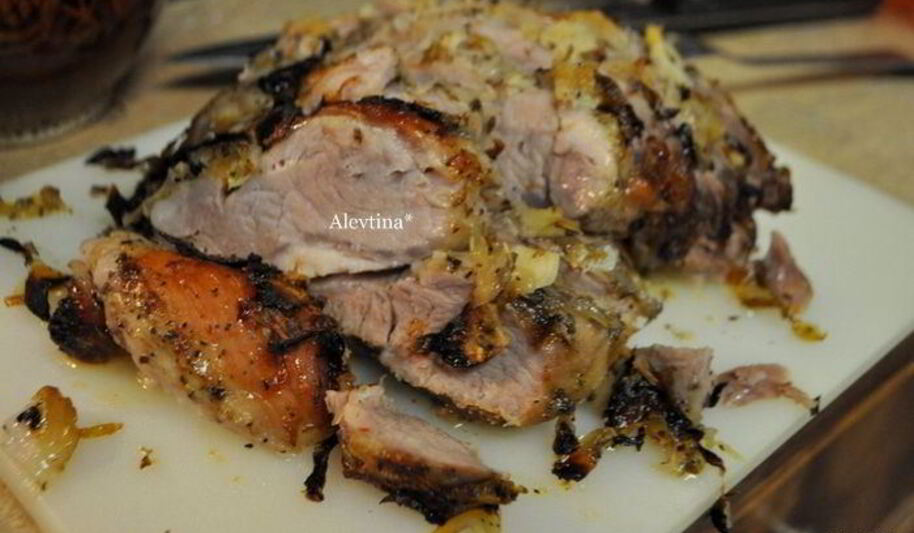 Рецепт жаркое из свинины с луком, чесноком и цитрусом