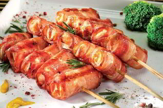 Жаркое в пивном маринаде и сырные шашлычки