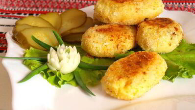 постные картофельные зразы с грибами