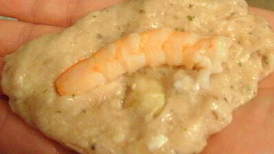 рыбные зразы с креветками