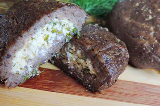 Запеченные гречневые зразы с творожной начинкой