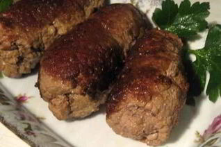 Зразы из говядины и свиного фарша по-румынски