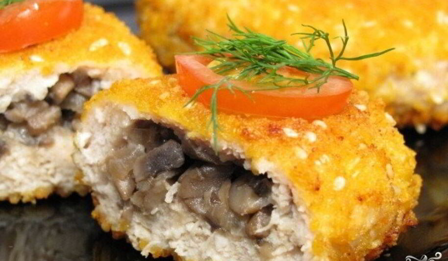 Рецепт зраз из индейки с грибами