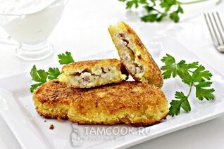 Зразы картофельные с мясом