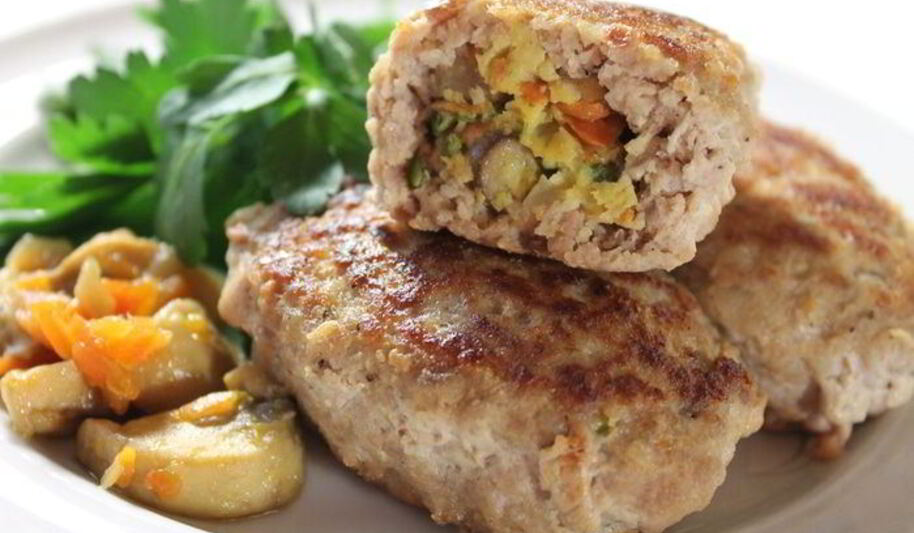 Рецепт зраз с начинкой из грибного омлета