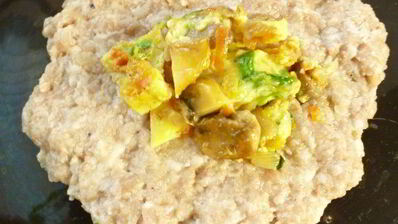 зразы с начинкой из грибного омлета