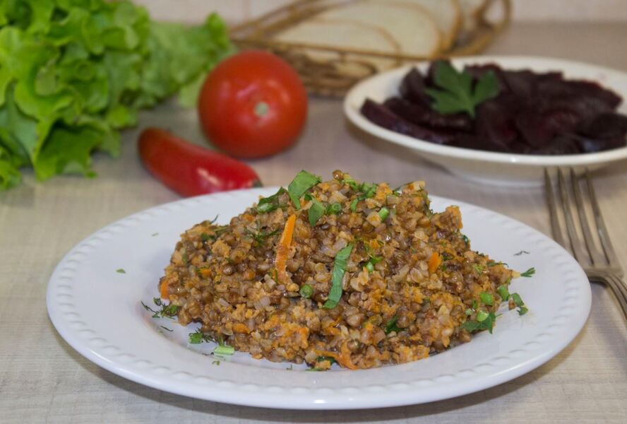 Гречка по купечески с фаршем