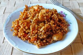 Гречка по купечески с курицей
