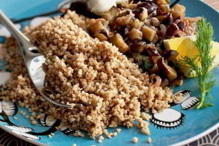 Гречка с баклажанами