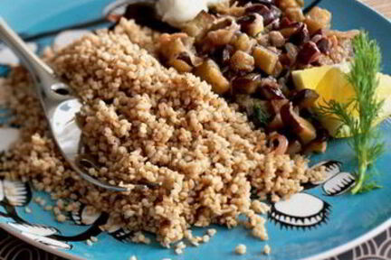 Гречка с баклажанами