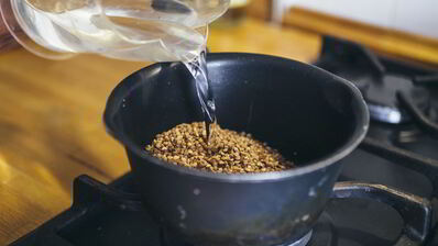 гречка с грибами и овощами