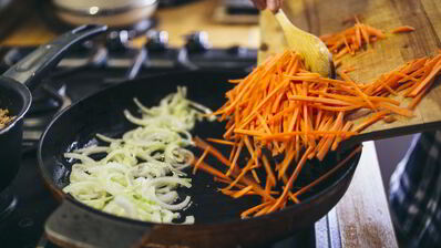 гречка с грибами и овощами