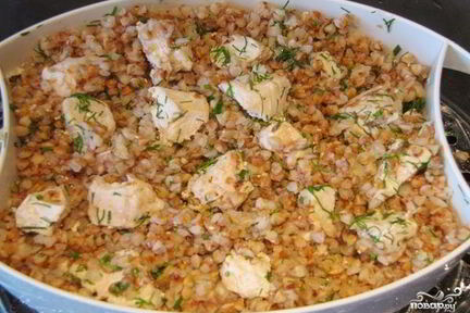 Гречка с куриным филе