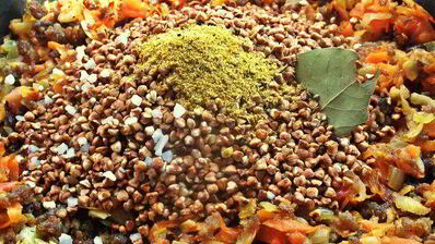 гречка с мясом и корнеплодами