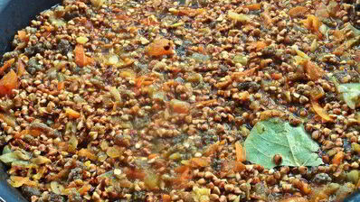 гречка с мясом и корнеплодами