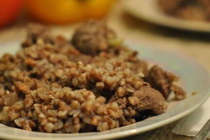 Гречка с печенью в мультиварке