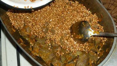 гречка с печенью