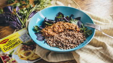 гречка с соусом болоньезе