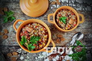 Гречка с тушенкой