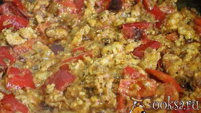 гречневая каша с болгарским перцем и фаршем