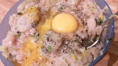 гречневая каша с шампиньонами в мясном хлебце