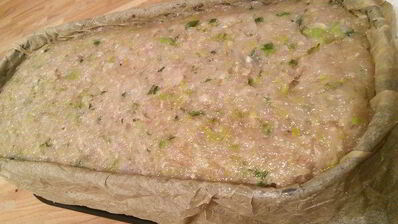 гречневая каша с шампиньонами в мясном хлебце