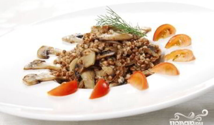 Рецепт гречневой каши с шампиньонами