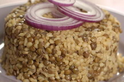 Каша из чечевицы и булгура