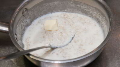 каша овсяная с жареными бананами