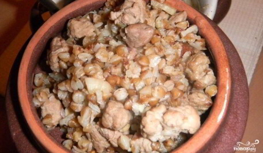 Рецепт каши в горшочке со свининой
