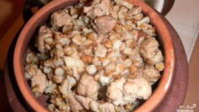 каша в горшочке со свининой