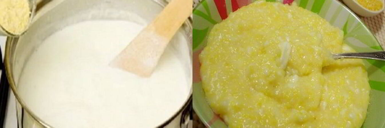 Кукурузная каша на молоке