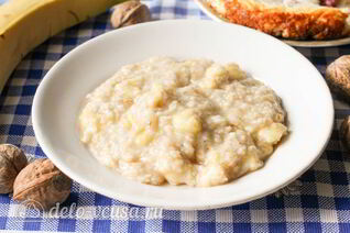 Овсяная каша с бананом